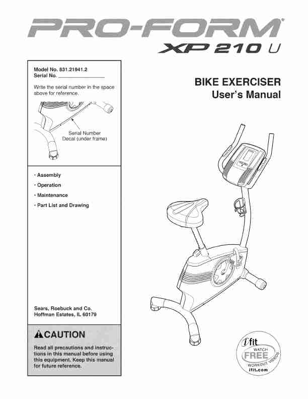 ProForm Exercise Bike 831_21941_2-page_pdf